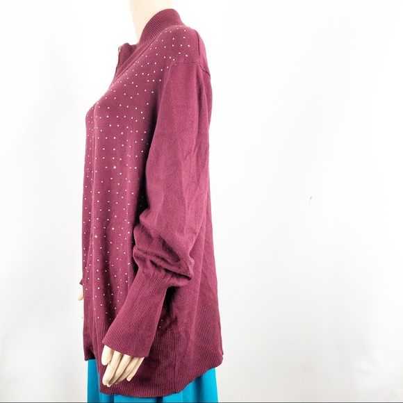 Questions Red 3X Cardigan - Picture 4 of 8